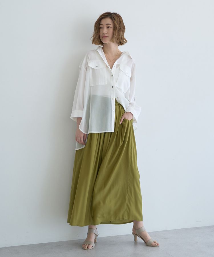 YECCA VECCA「シルキータックワイドパンツ」|その他|