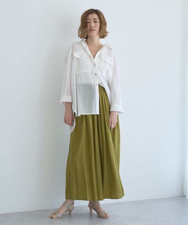 YECCA VECCA「シルキータックワイドパンツ」|その他|