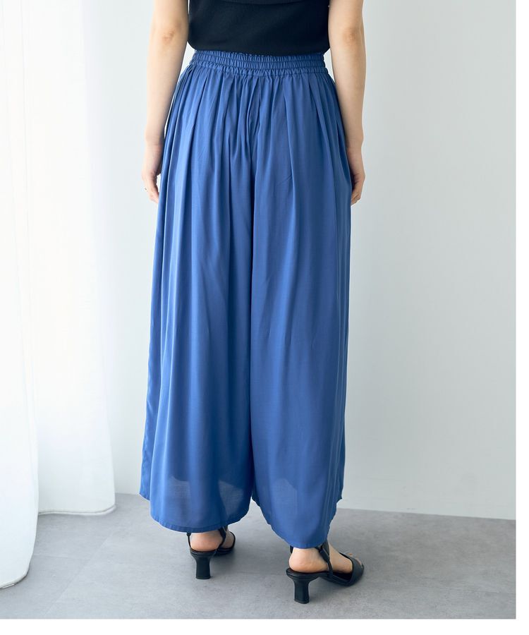 YECCA VECCA「シルキータックワイドパンツ」|その他|