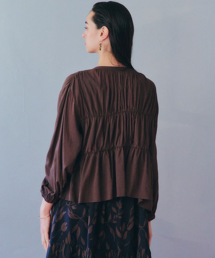 YECCA VECCA「リボンデザインシアーブラウス」|シャツ・ブラウス|