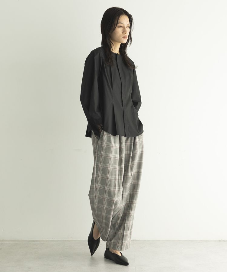 GARAGE OF GOOD CLOTHING「【日本製】チェックBOXタックテーパードパンツ」|その他|