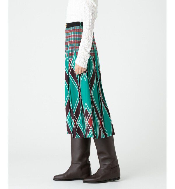 LOULOU WILLOUGHBY「【LOULOU WILLOUGHBY】アーガイルチェックプリーツスカート」|スカート|