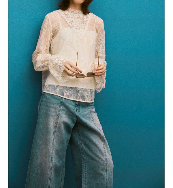 allureville「ラインデニムパンツ」|デニム|