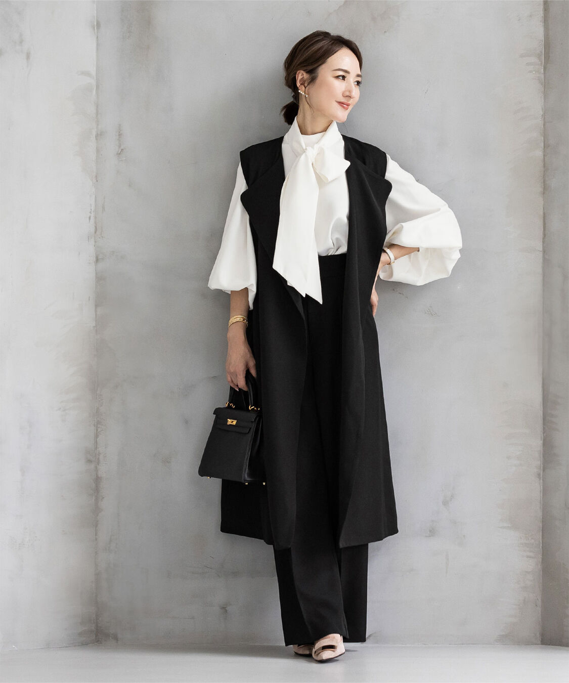 ur's「【星玲奈さんコラボアイテム】2wayボリュームスリーブボウタイブラウス」|シャツ・ブラウス|