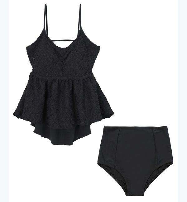 SEA DRESS「立体ジャガードペプラムフレアビキニ/水着」|ビキニ|