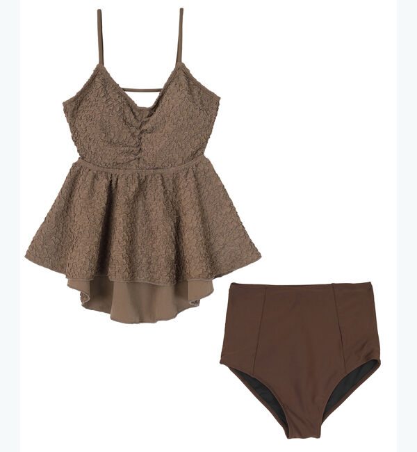 SEA DRESS「立体ジャガードペプラムフレアビキニ/水着」|ビキニ|