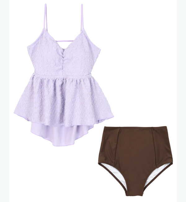 SEA DRESS「立体ジャガードペプラムフレアビキニ/水着」|ビキニ|