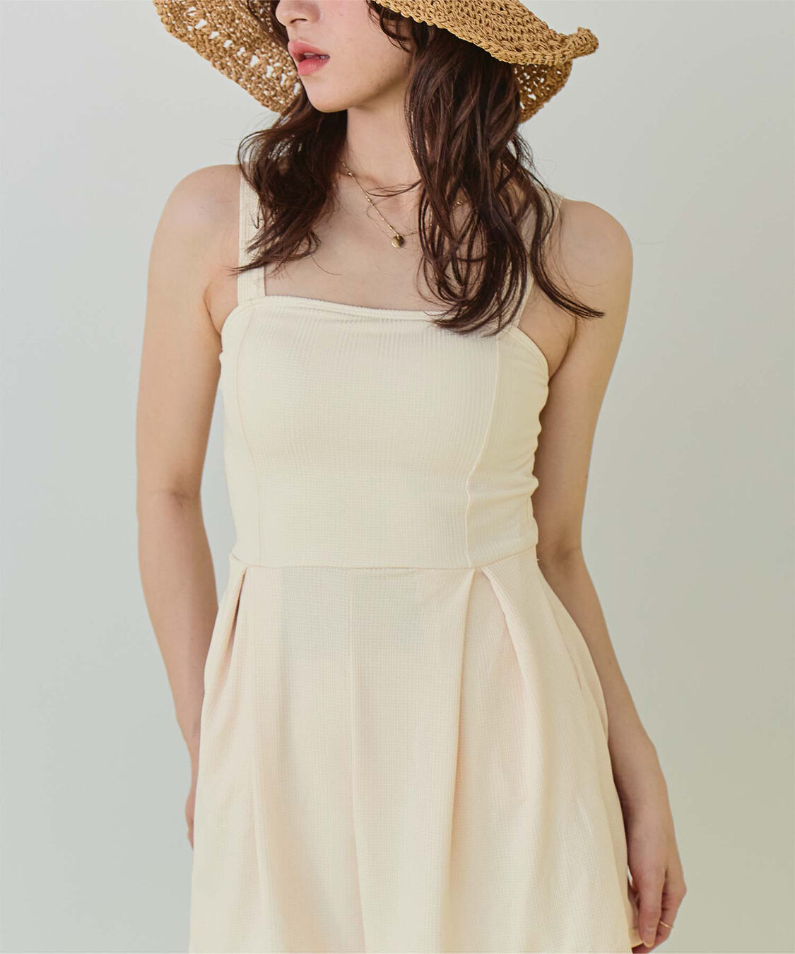 SEA DRESS「チェック素材ロンパース/ワンピース/セット水着」|コンビネゾン|