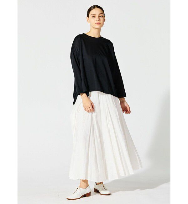 mizuiro ind「mizuiro ind ボリュームフレアスカート」|スカート|オフホワイト