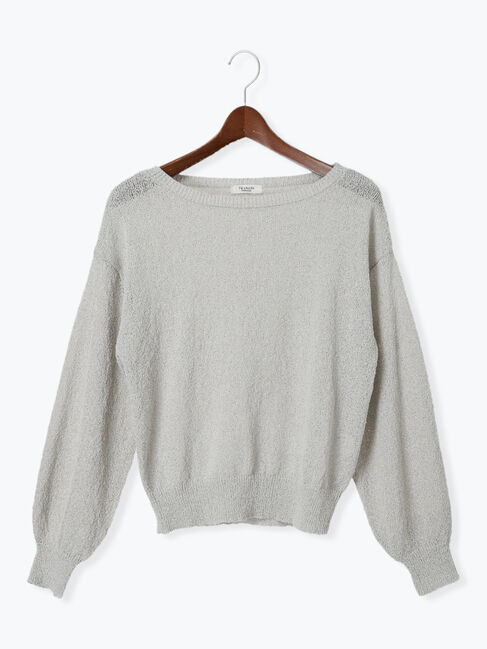 Te chichi TERRASSE「ブークレボートネックニット《2025spring catalog item》」|ニット・セーター|グレー