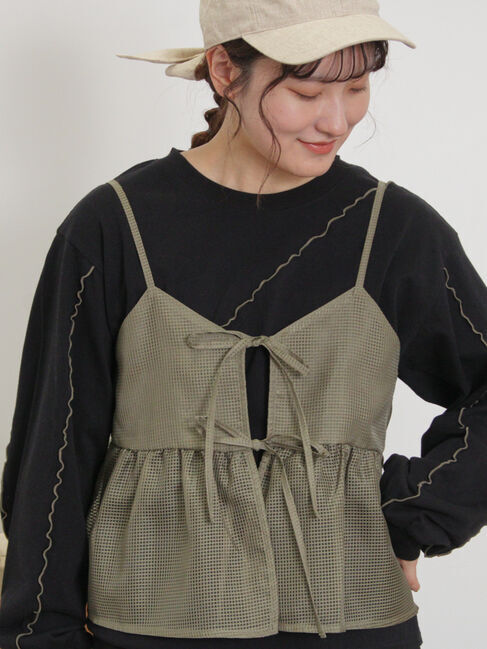 Samansa Mos2「メローインナーSETシアービスチェ」|シャツ・ブラウス|