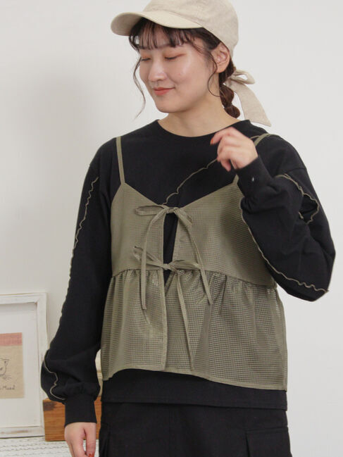 Samansa Mos2「メローインナーSETシアービスチェ」|シャツ・ブラウス|