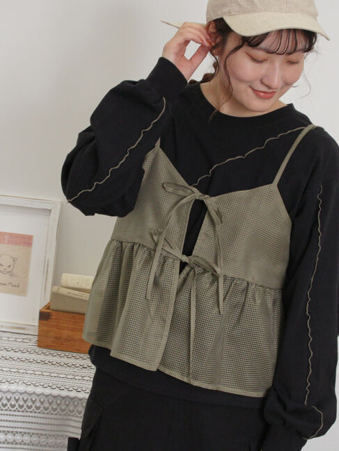 Samansa Mos2「メローインナーSETシアービスチェ」|シャツ・ブラウス|