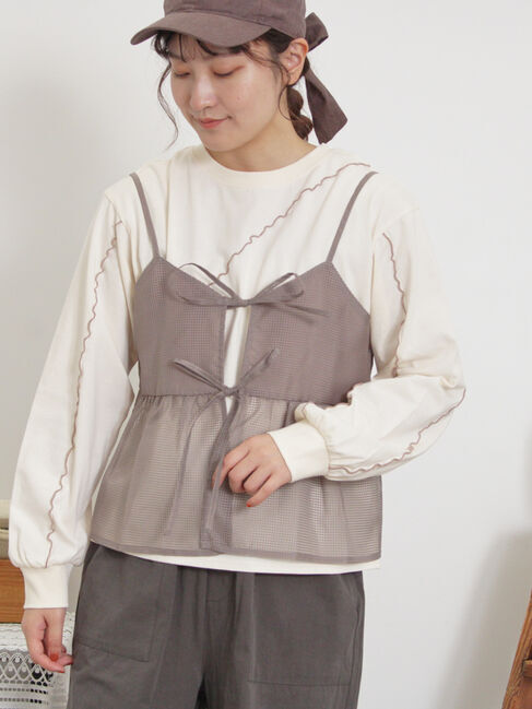 Samansa Mos2「メローインナーSETシアービスチェ」|シャツ・ブラウス|