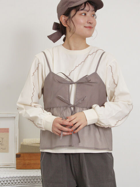 Samansa Mos2「メローインナーSETシアービスチェ」|シャツ・ブラウス|