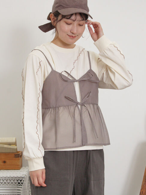 Samansa Mos2「メローインナーSETシアービスチェ」|シャツ・ブラウス|