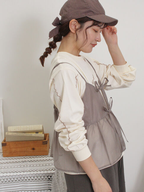 Samansa Mos2「メローインナーSETシアービスチェ」|シャツ・ブラウス|