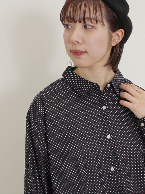 Samansa Mos2「裾ドロストチュニック」|シャツ・ブラウス|