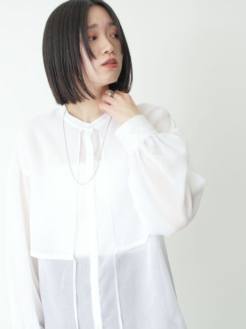 sm2rhythm「ボイルレイヤードブラウス」|シャツ・ブラウス|オフホワイト