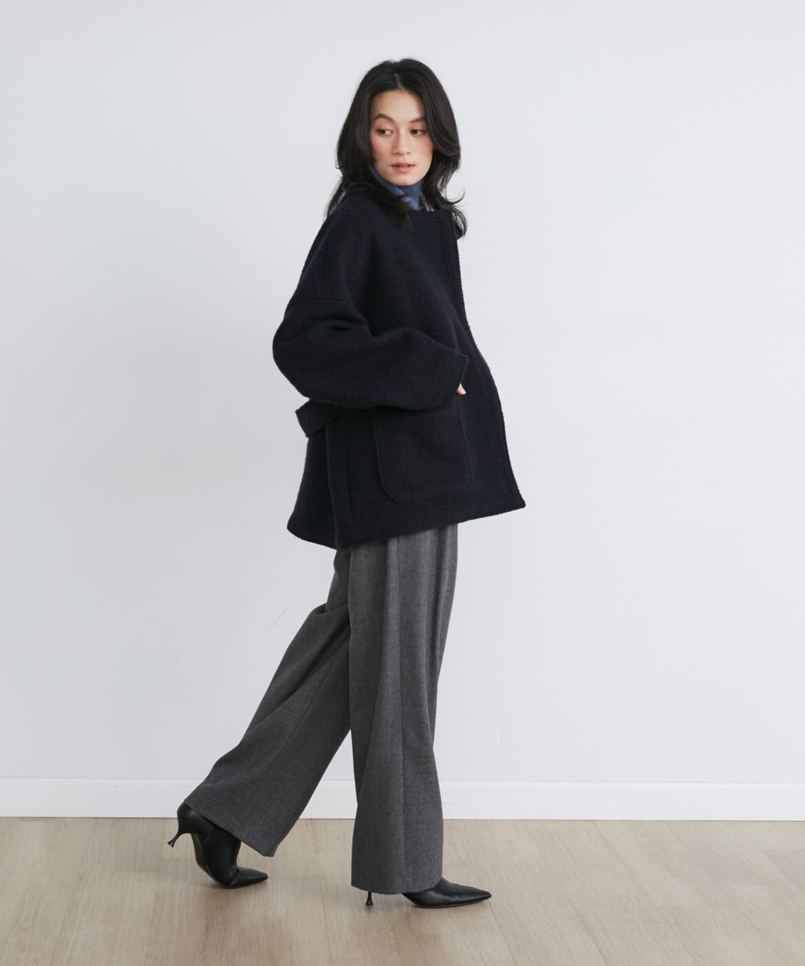 INED「ウールサキソニーラップパンツ《la veille by SUPERIOR CLOSET》」|スラックス|