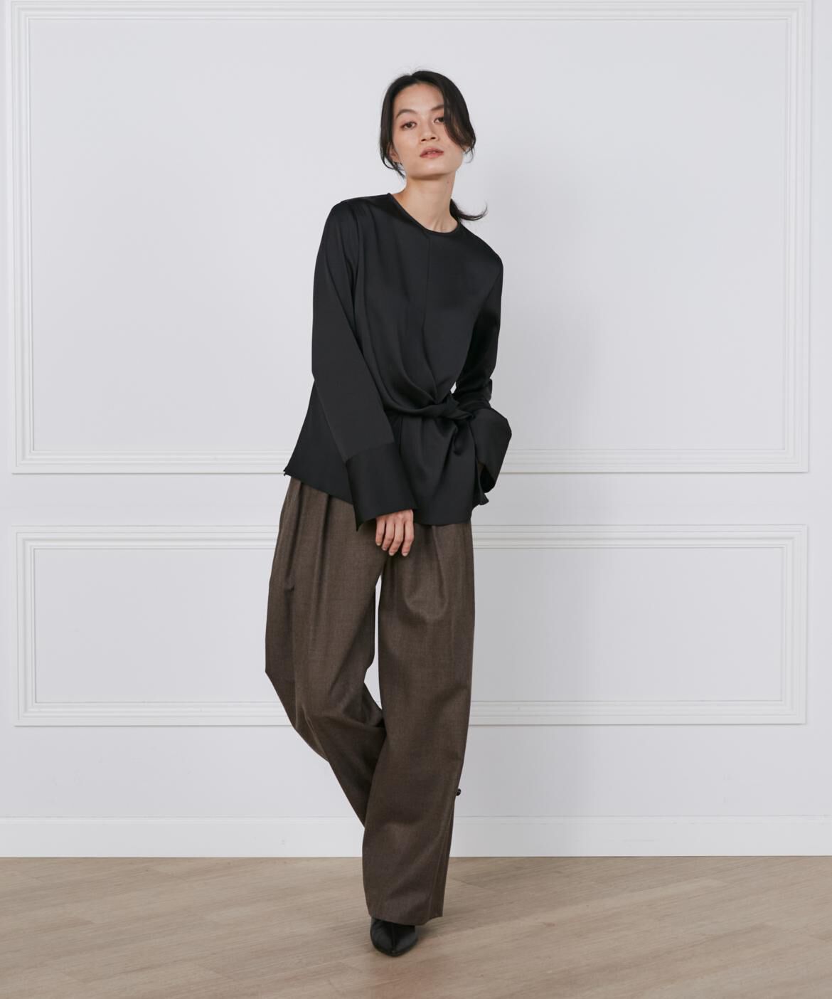 INED「ウールサキソニーラップパンツ《la veille by SUPERIOR CLOSET》」|スラックス|