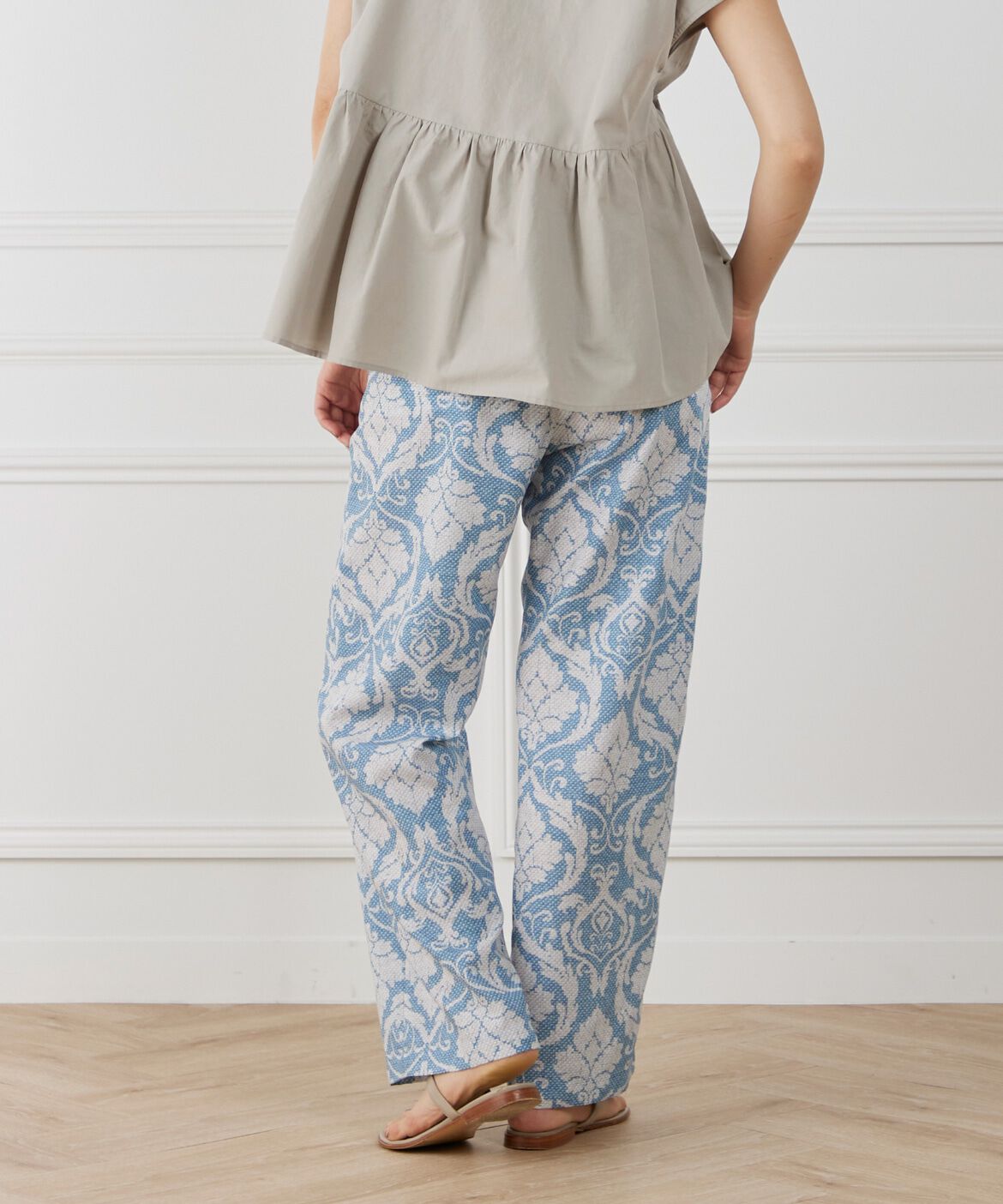 7-IDconcept.「プリントイージーパンツ」|その他|サックス3