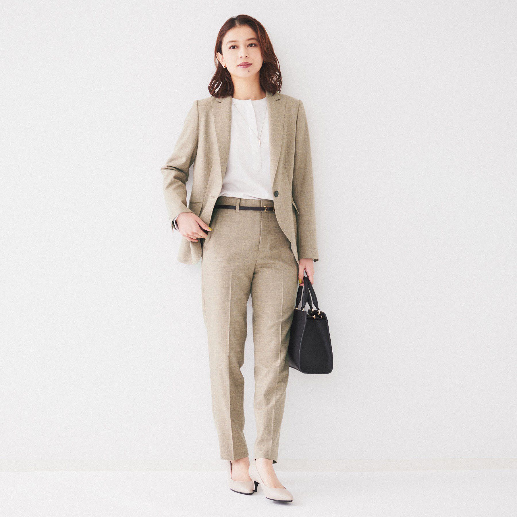 UNTITLED「【日本製/通勤スーツ】ウーステッドフラノ テーパードパンツ」|その他|