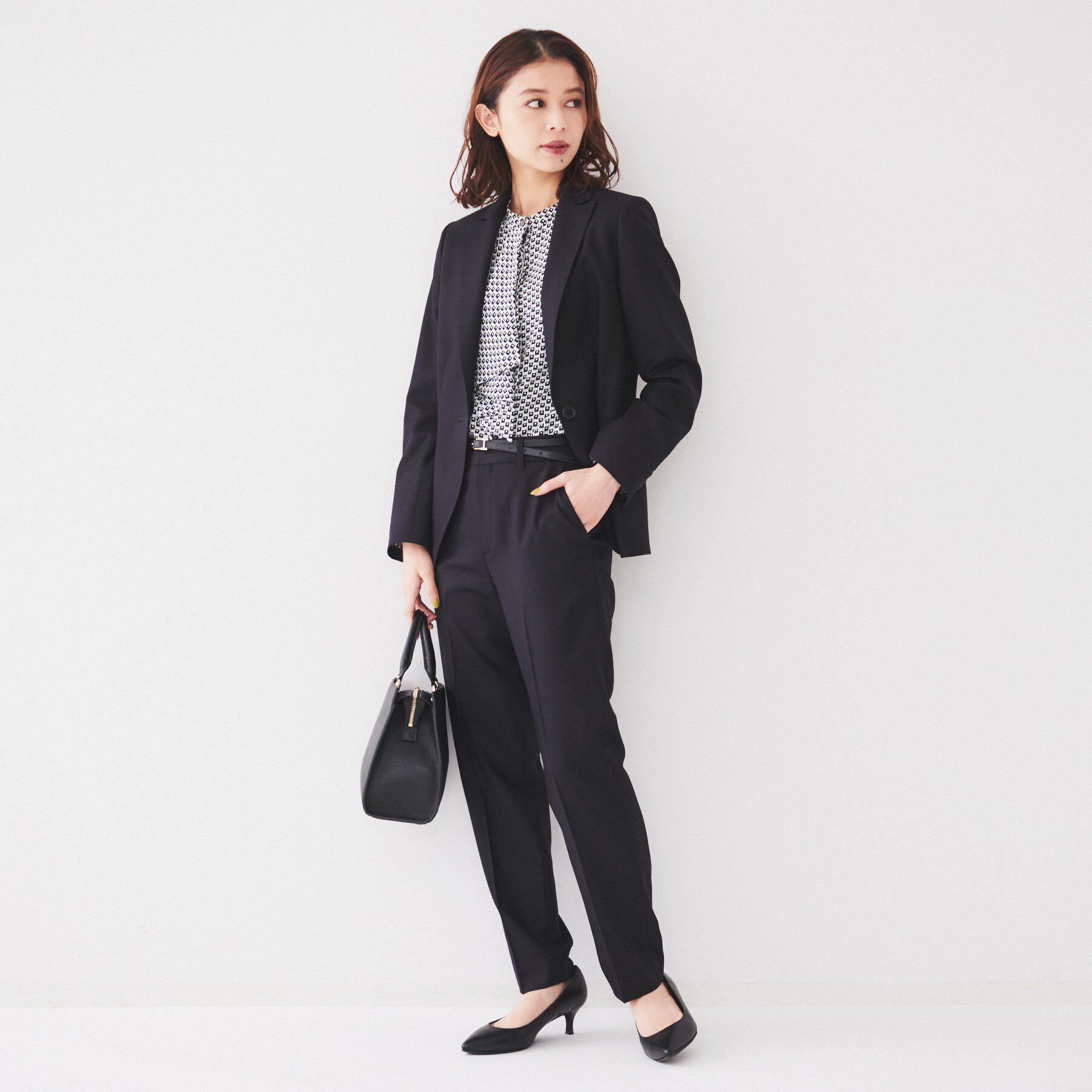 UNTITLED「【日本製/通勤スーツ】ウーステッドフラノ テーパードパンツ」|その他|