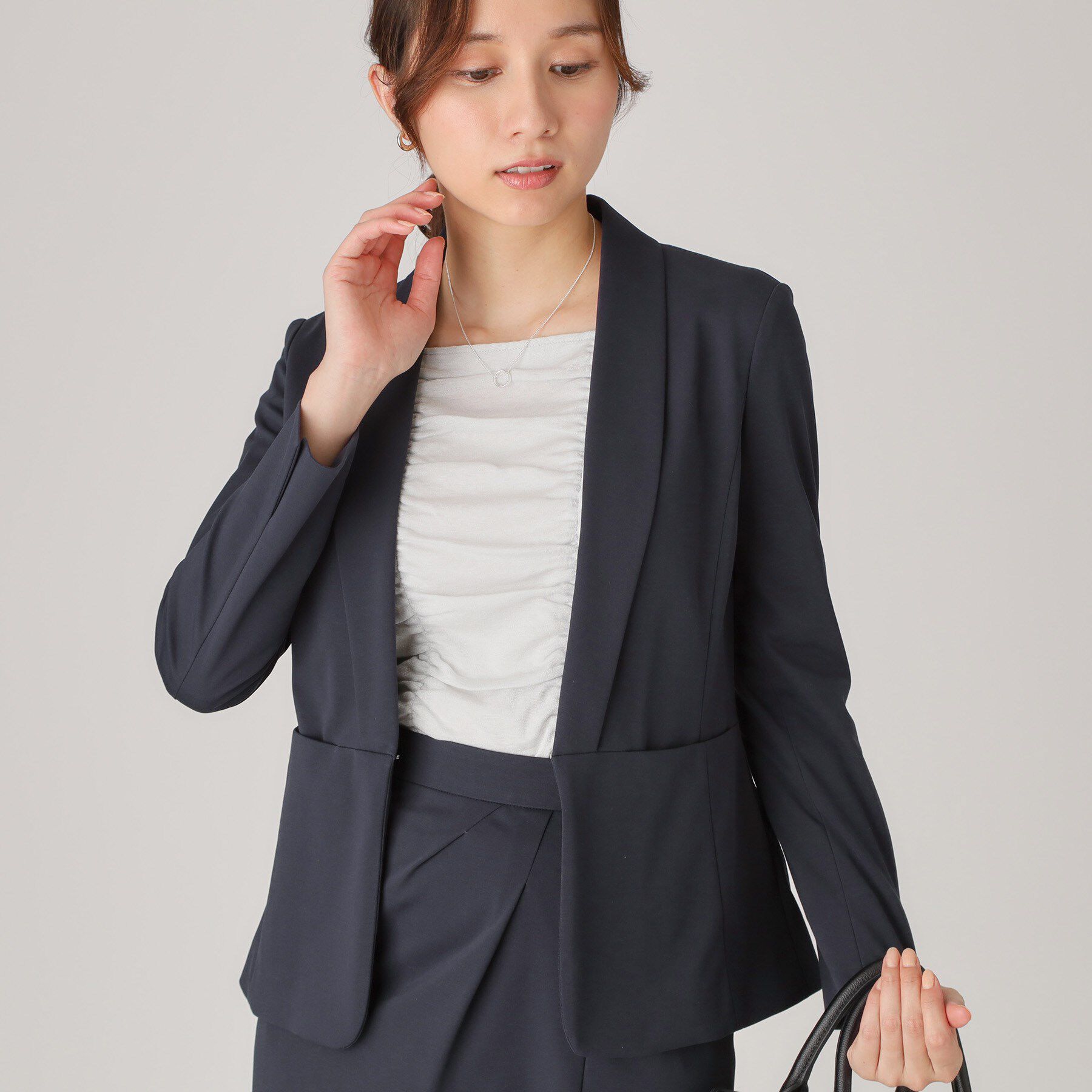 COUP DE CHANCE「【洗える／日本製】ショールカラージャケット」|ノーカラージャケット|