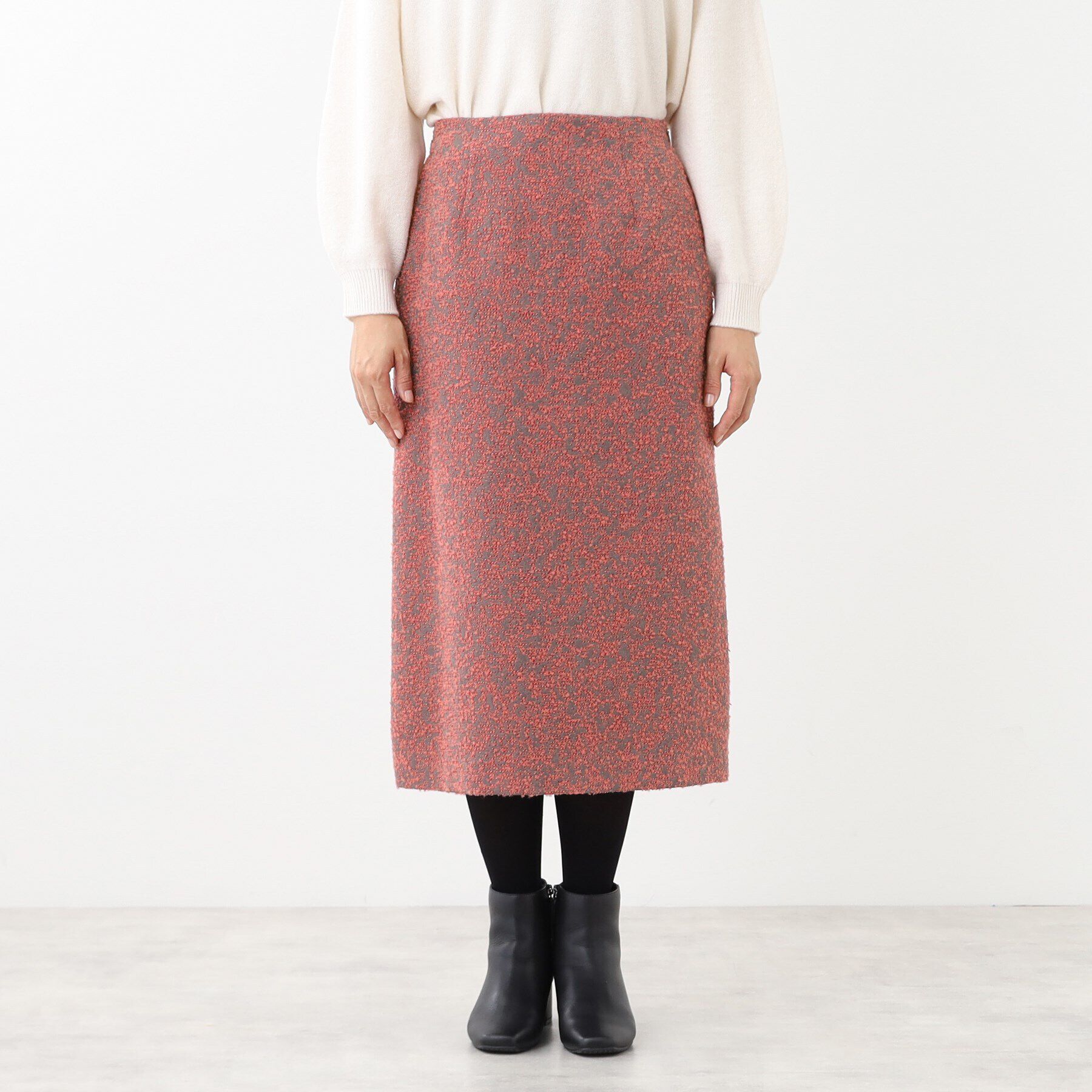 Reflect「フラワージャカードタイトスカート」|スカート|