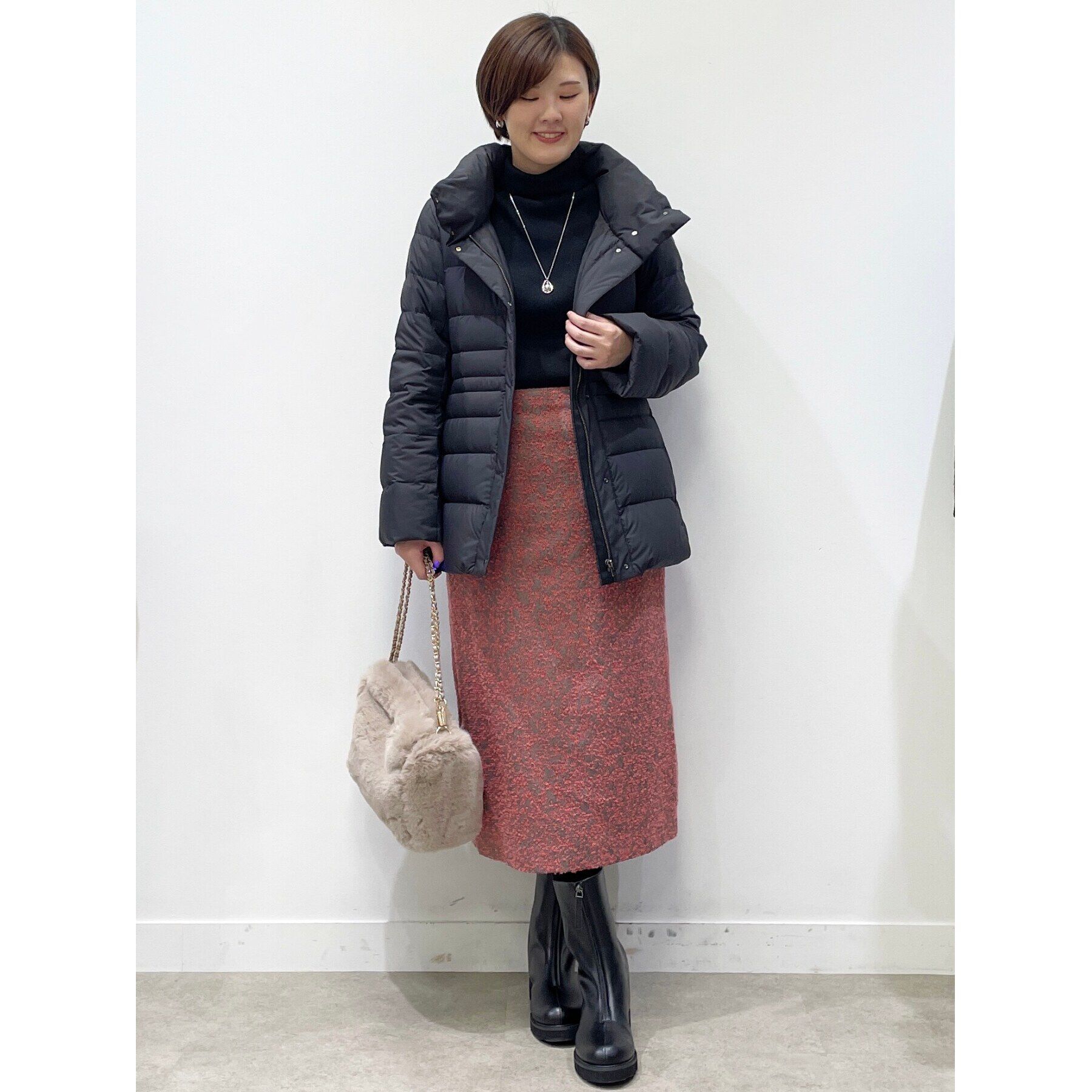 Reflect「フラワージャカードタイトスカート」|スカート|