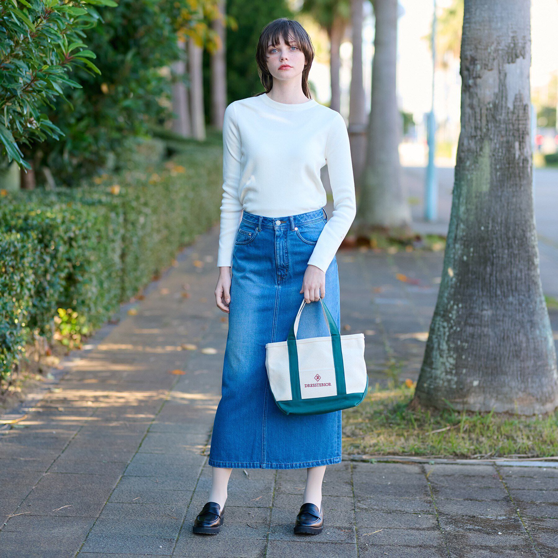 DRESSTERIOR「コットンフルニードルプルオーバーニット」|ニット・セーター|