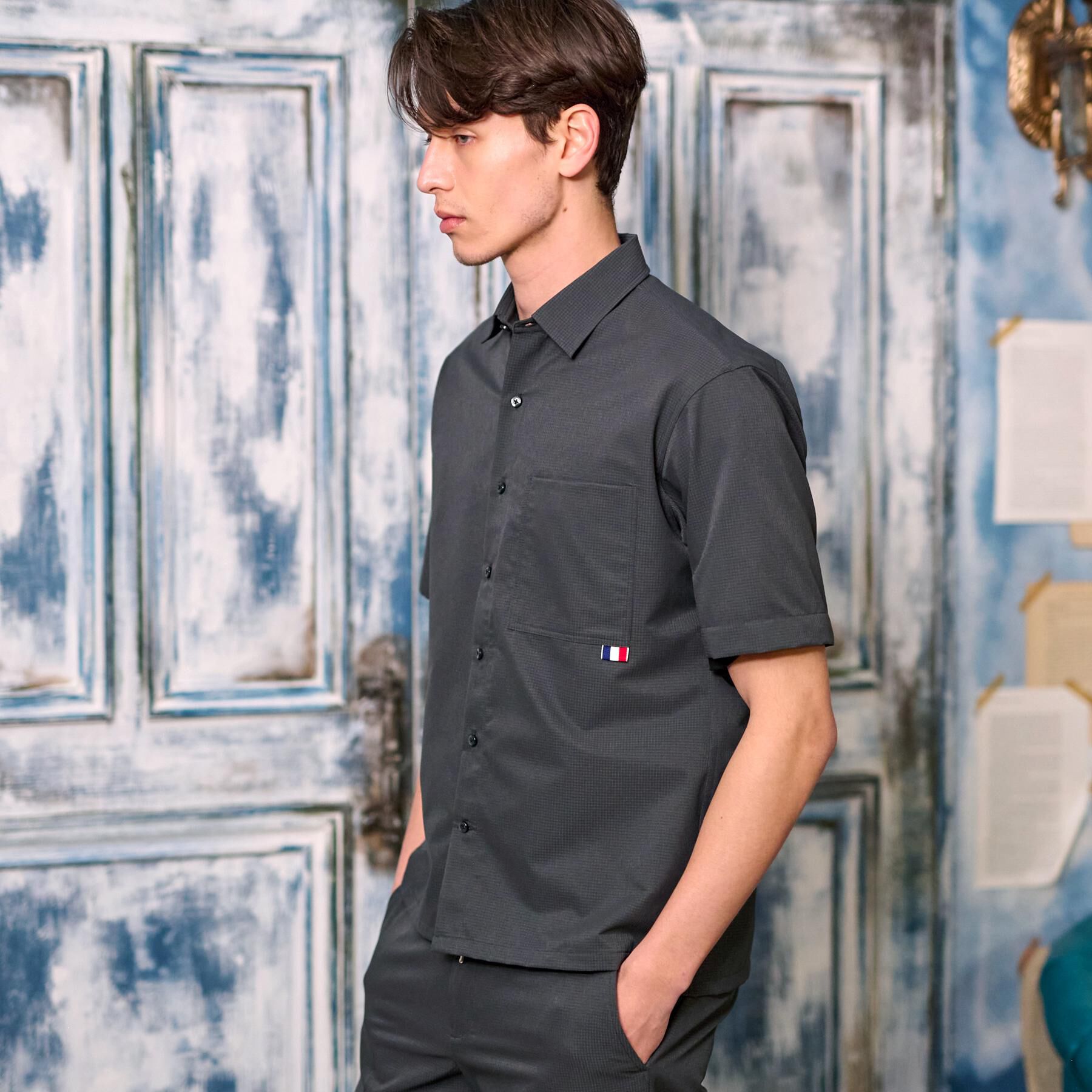 DRESSTERIOR「【セットアップ可/撥水性/UVカット/Safari5月号掲載】COOL DOTS ショートスリーブシ」|シャツ・ブラウス|