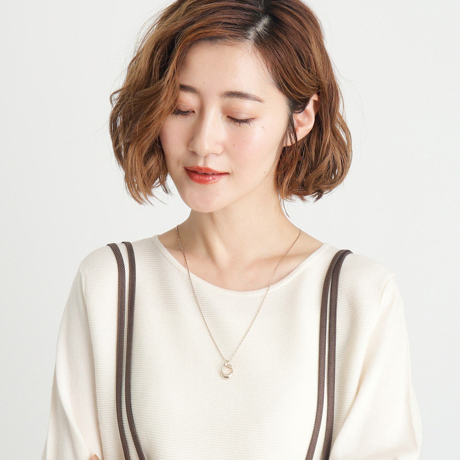 grove「オーバルメタルラインスライドネックレス」|ネックレス|