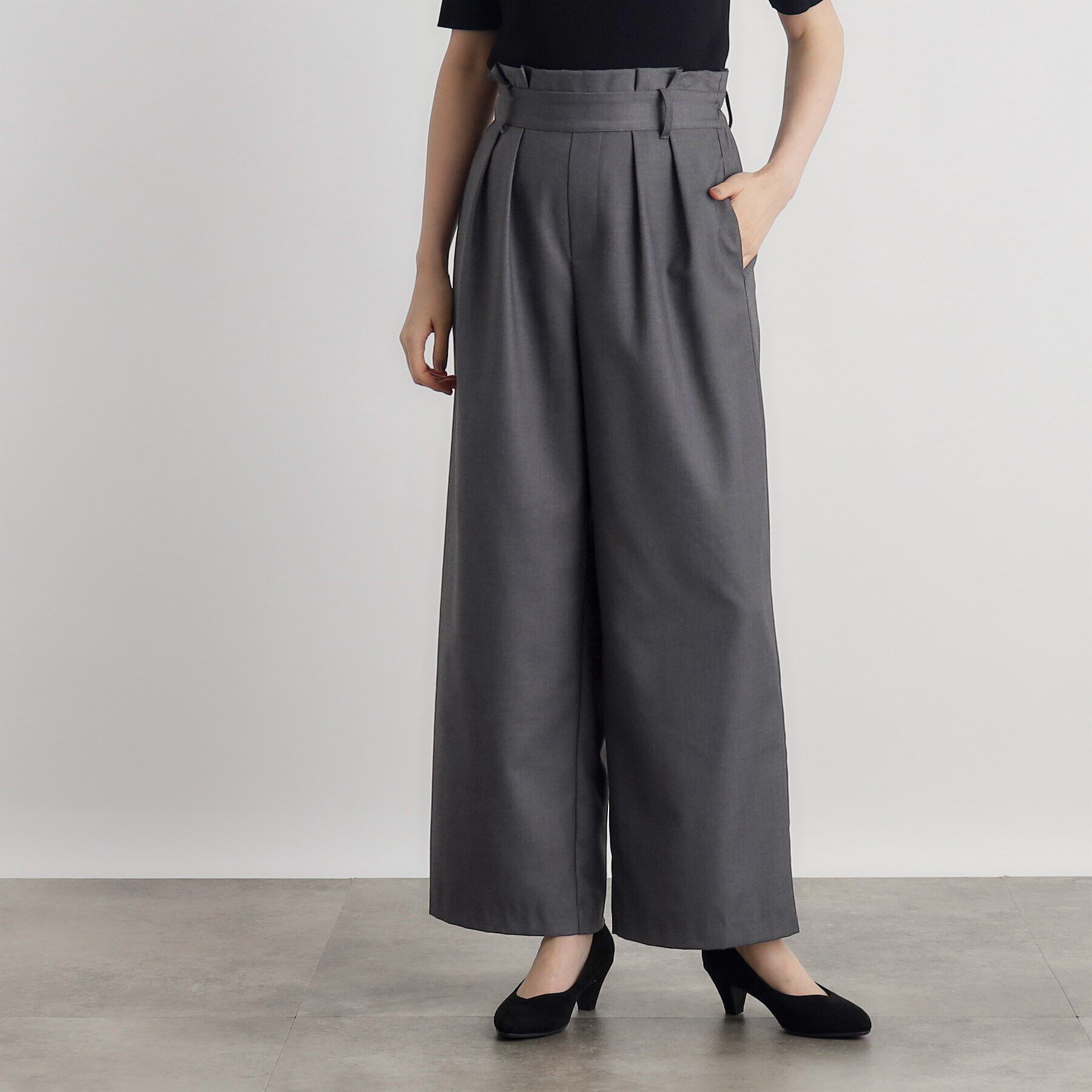 grove「くるみバックルワイドパンツ」|その他|