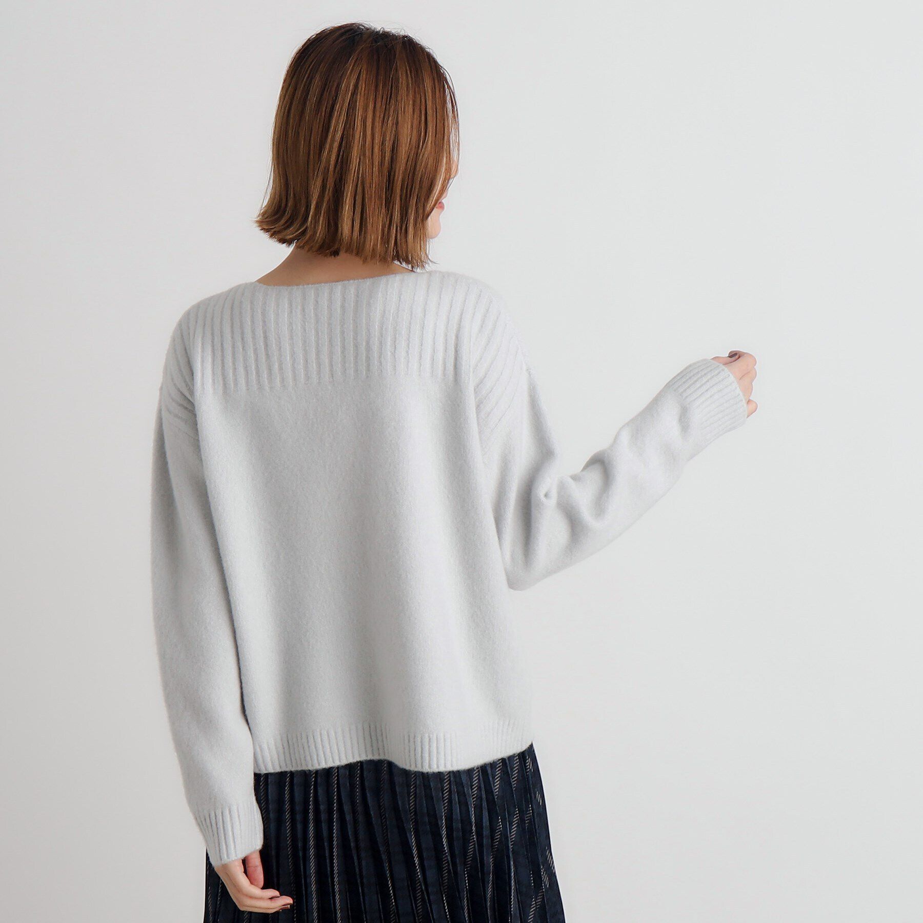 grove「ボートネックヨークリブプルオーバー【洗える】」|ニット・セーター|