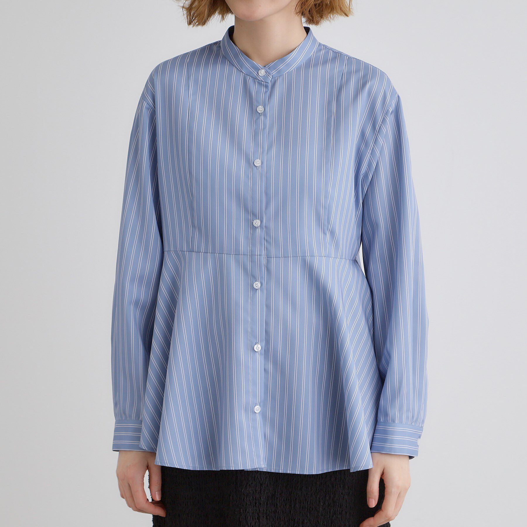 grove「ペプラムスタンドネックシャツ」|シャツ・ブラウス|