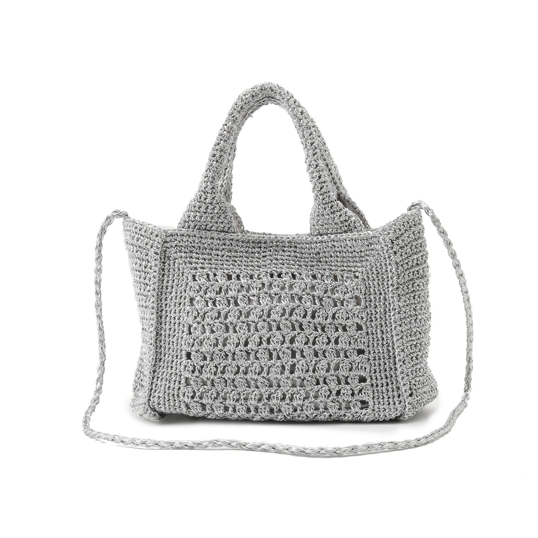 grove「【雑誌掲載】ラメコードスクエア2WAYトート」|トートバッグ|