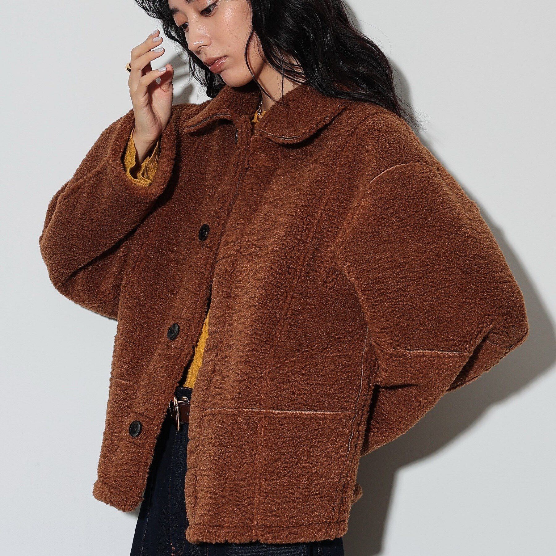 GALLEST「【WEB限定】リバーシブルムートン調ブルゾン」|ブルゾン・スタジャン|