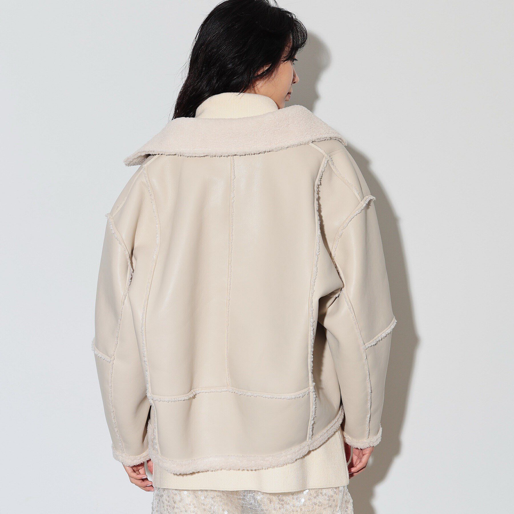 GALLEST「【WEB限定】リバーシブルムートン調ブルゾン」|ブルゾン・スタジャン|