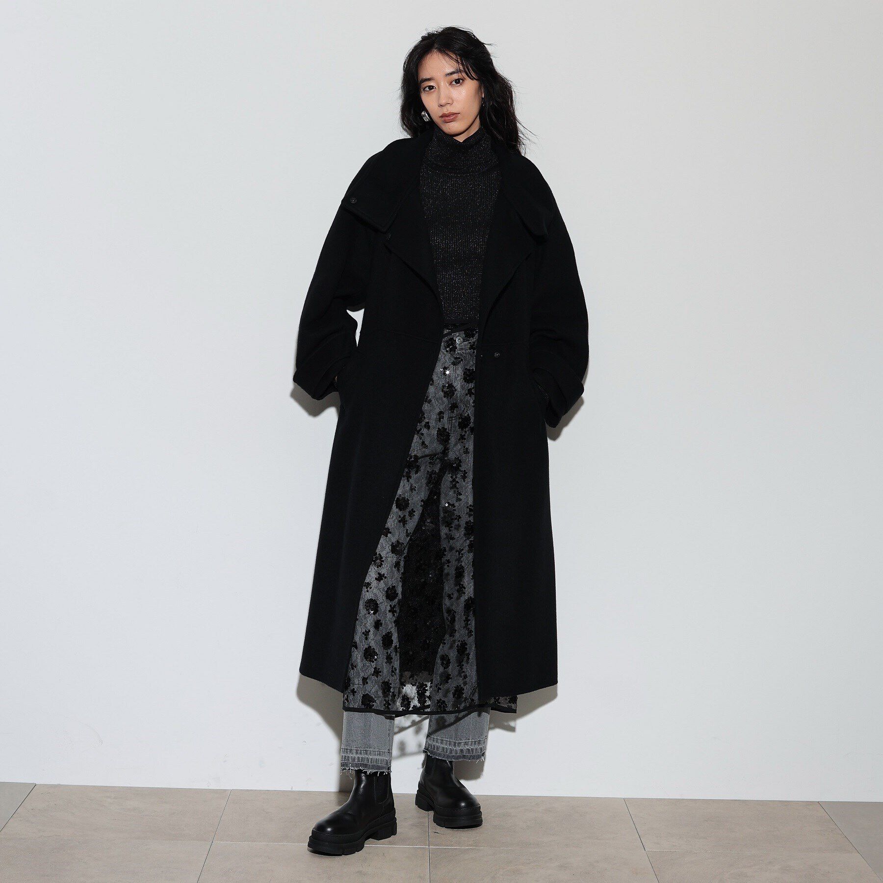 GALLEST「ウールリバーコート」|その他|ブラック(019)