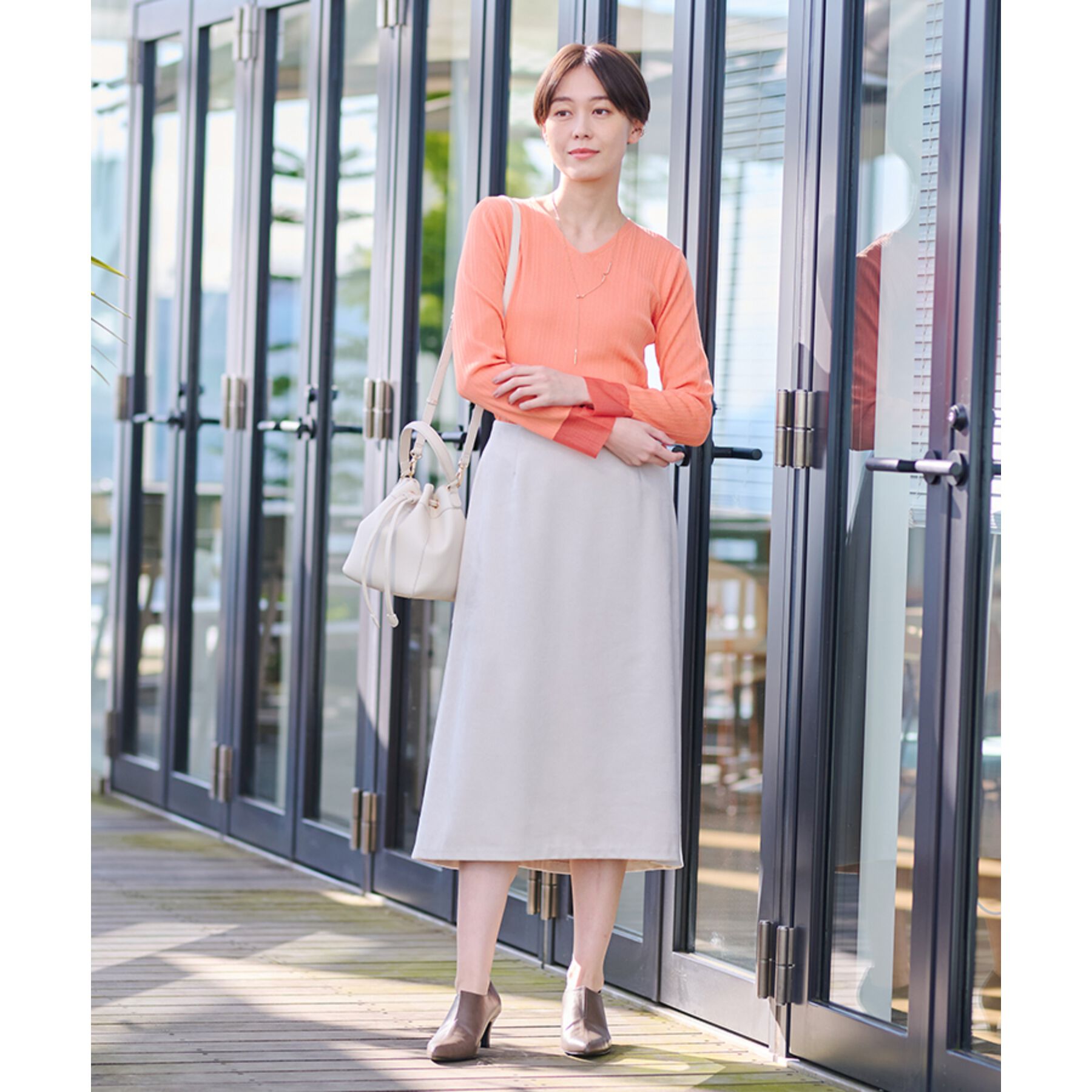 INDIVI「【洗える／UVケア】スエード調フレアスカート」|スカート|