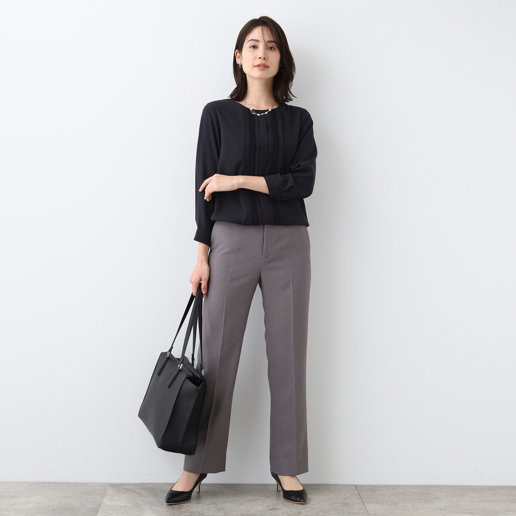 INDIVI「【洗える／UVケア】ピンタックブラウス」|シャツ・ブラウス|