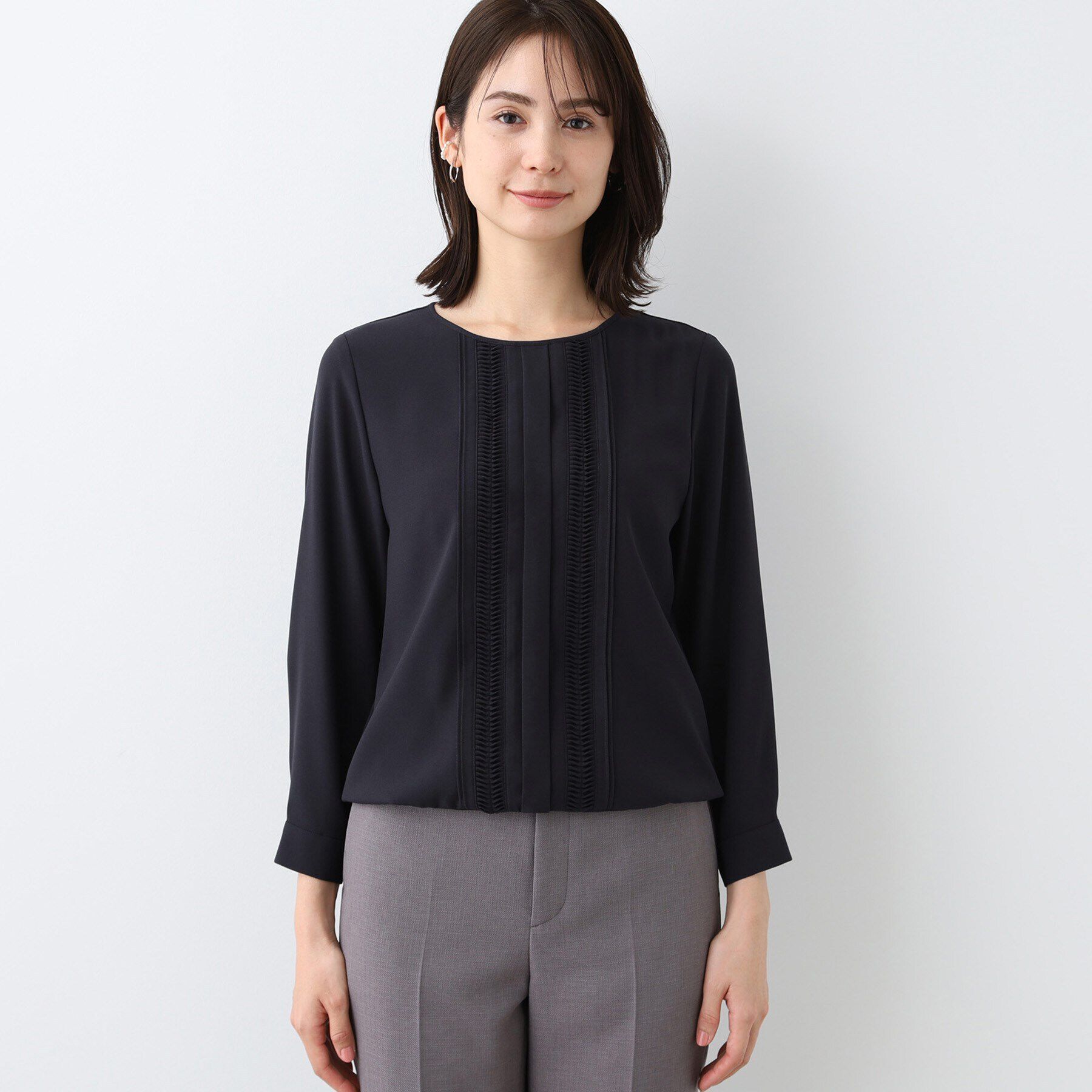 INDIVI「【洗える／UVケア】ピンタックブラウス」|シャツ・ブラウス|