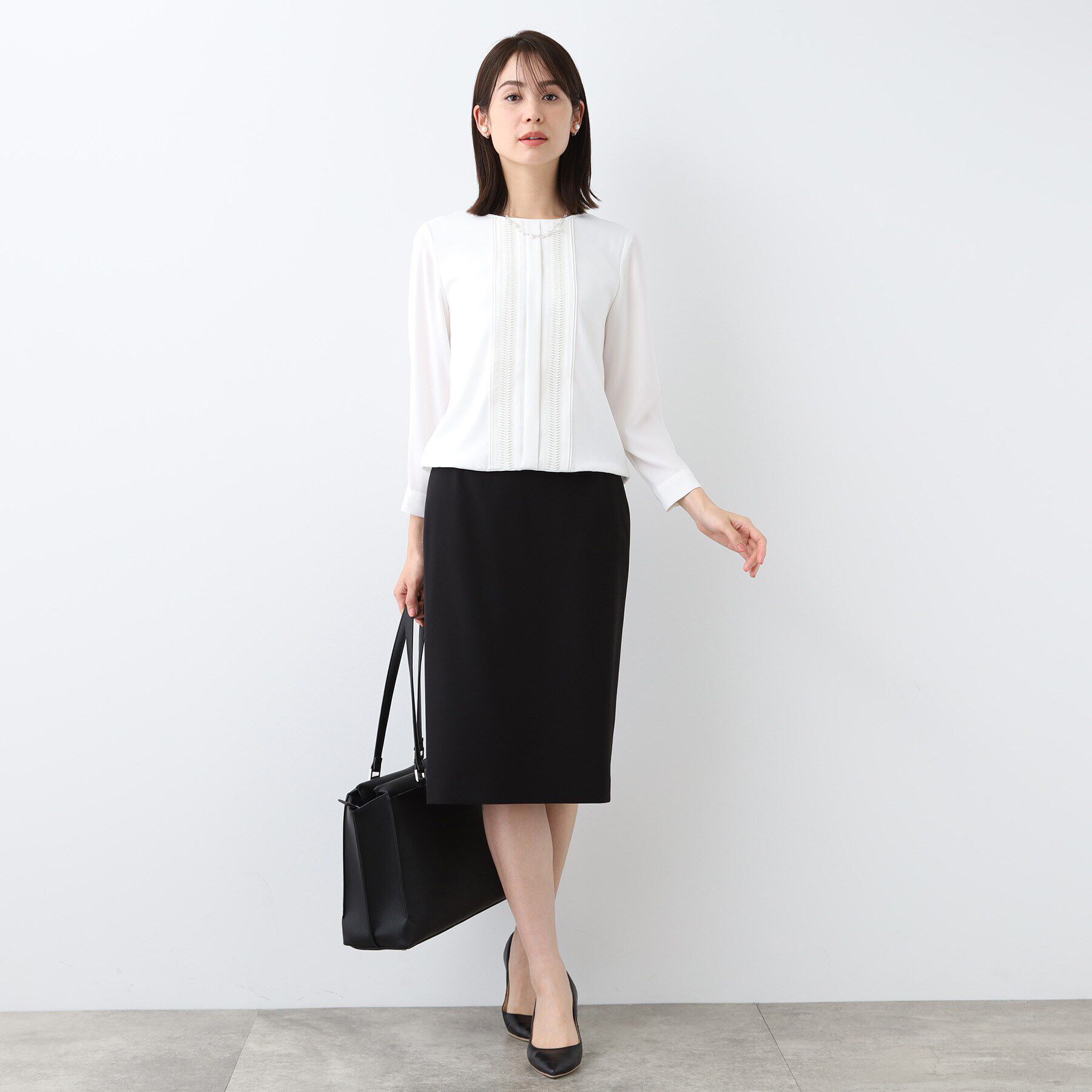 INDIVI「【洗える／UVケア】ピンタックブラウス」|シャツ・ブラウス|