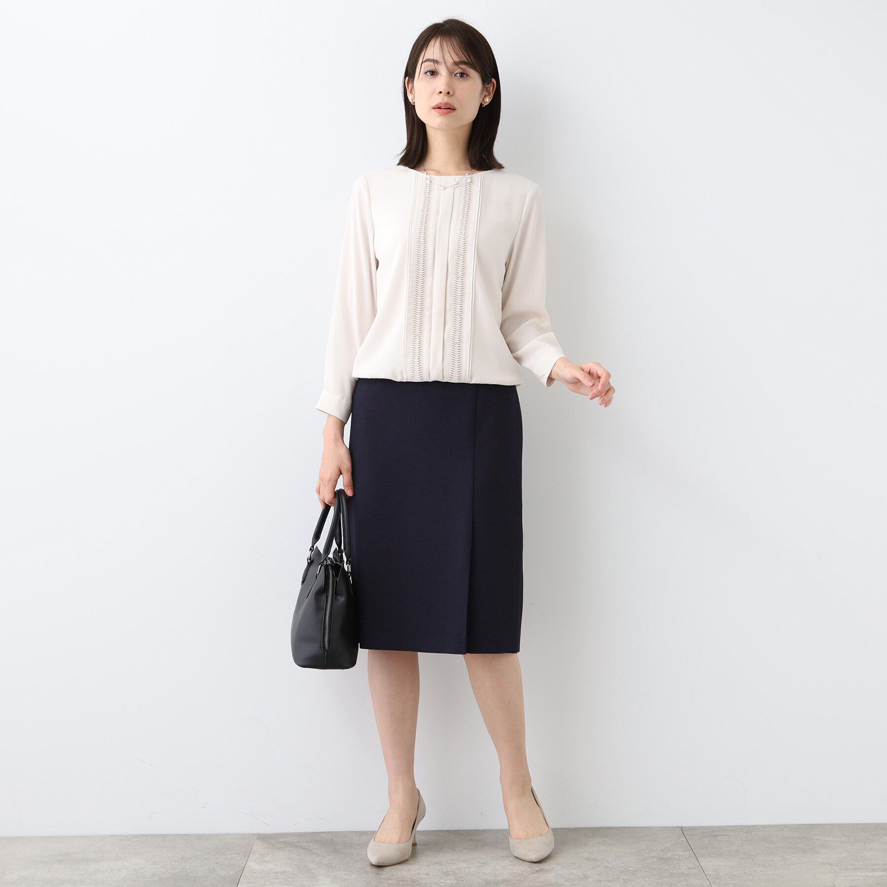 INDIVI「【洗える／UVケア】ピンタックブラウス」|シャツ・ブラウス|