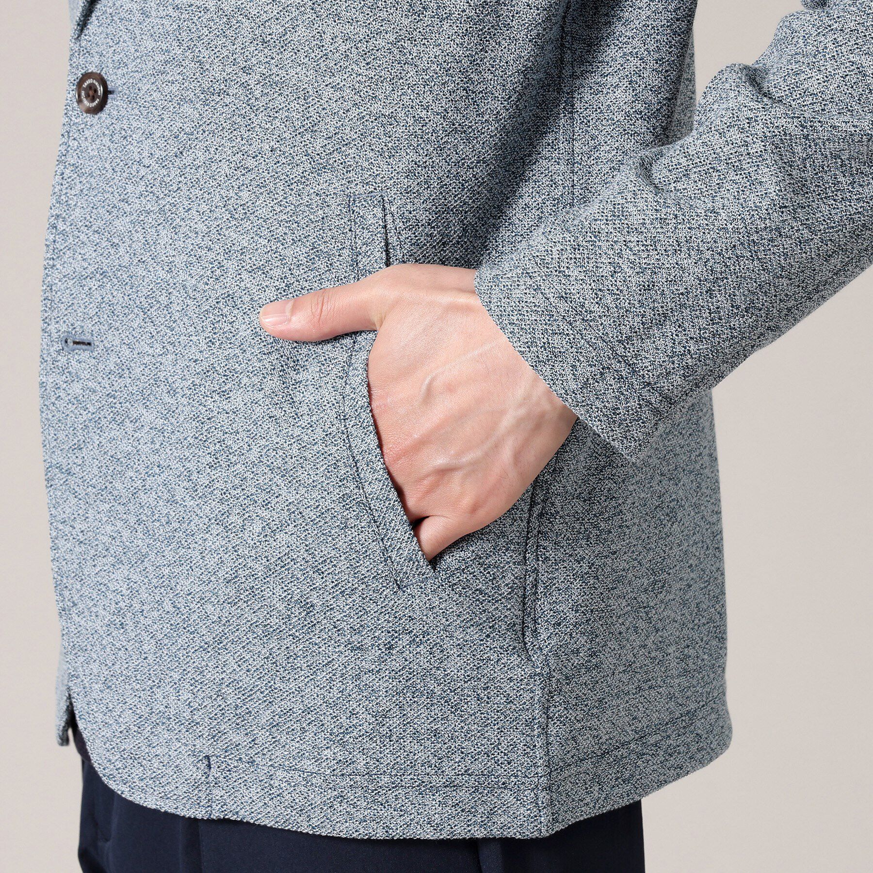 TAKEO KIKUCHI「【軽羽織/日本製】カネマサ メランジ 羽織ジャケット」|カーディガン|