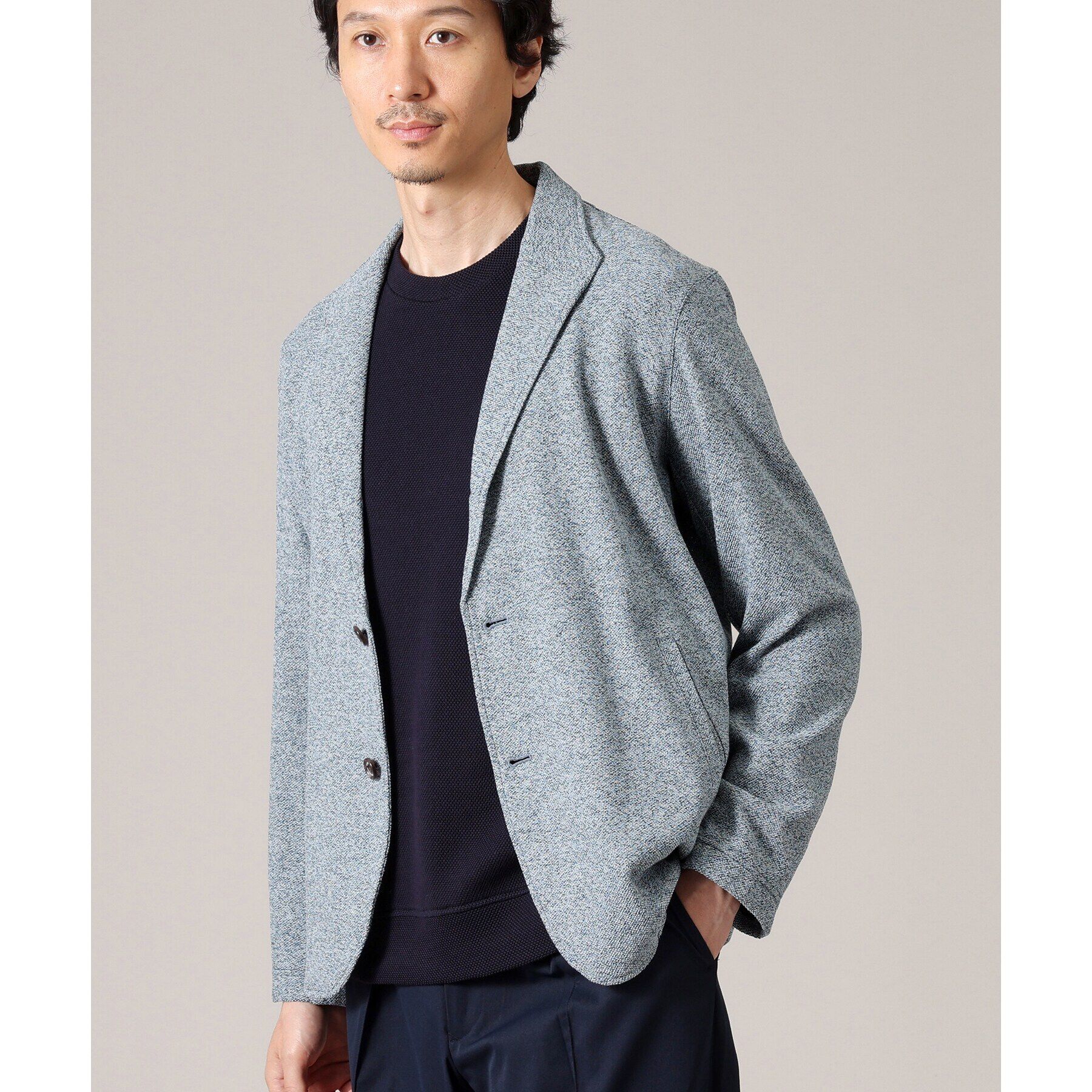 TAKEO KIKUCHI「【軽羽織/日本製】カネマサ メランジ 羽織ジャケット」|カーディガン|