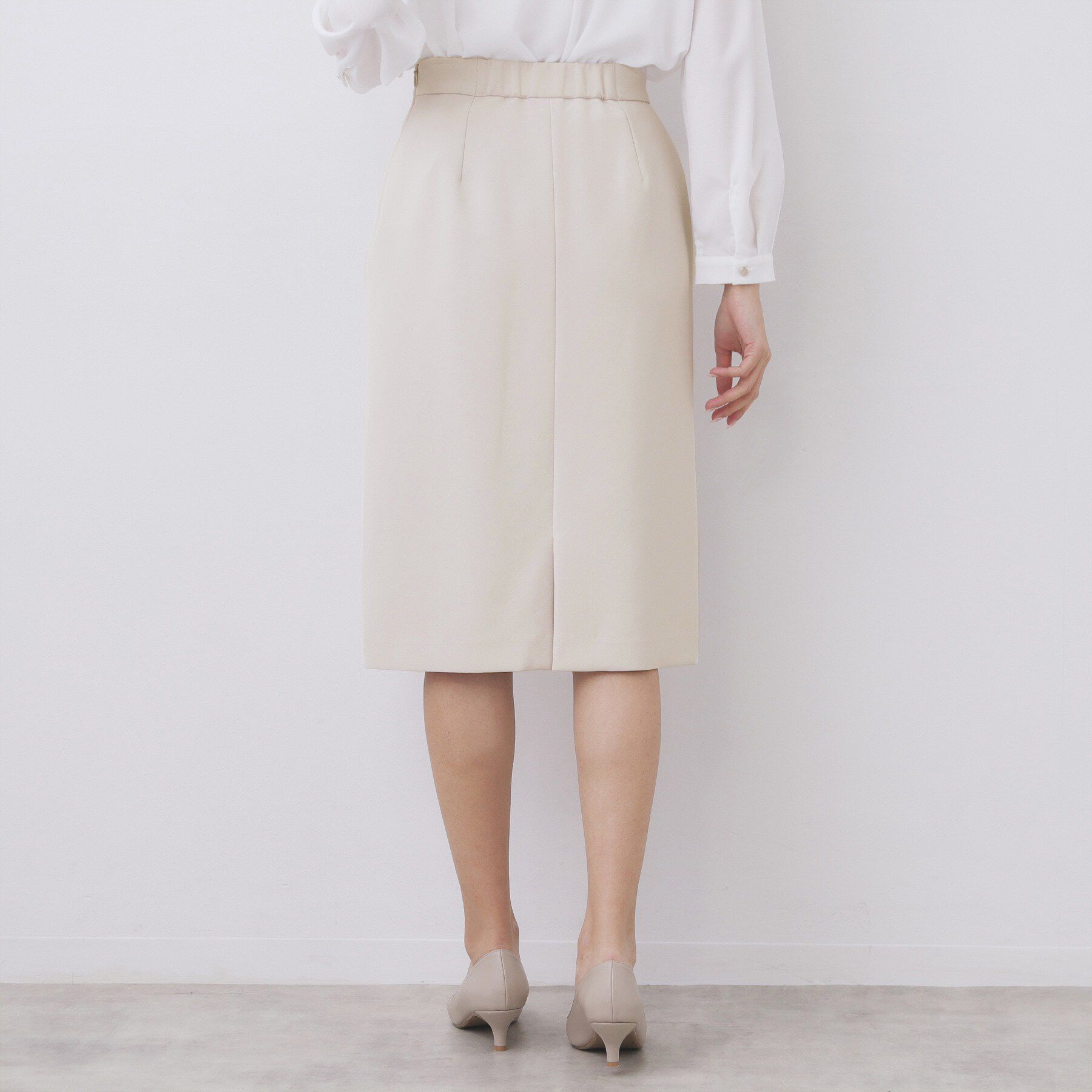 index「アシンメトリーストレッチタックスカート/セットアップ対応【洗濯機OK/防シワ/イージーアイロン】」|スカート|