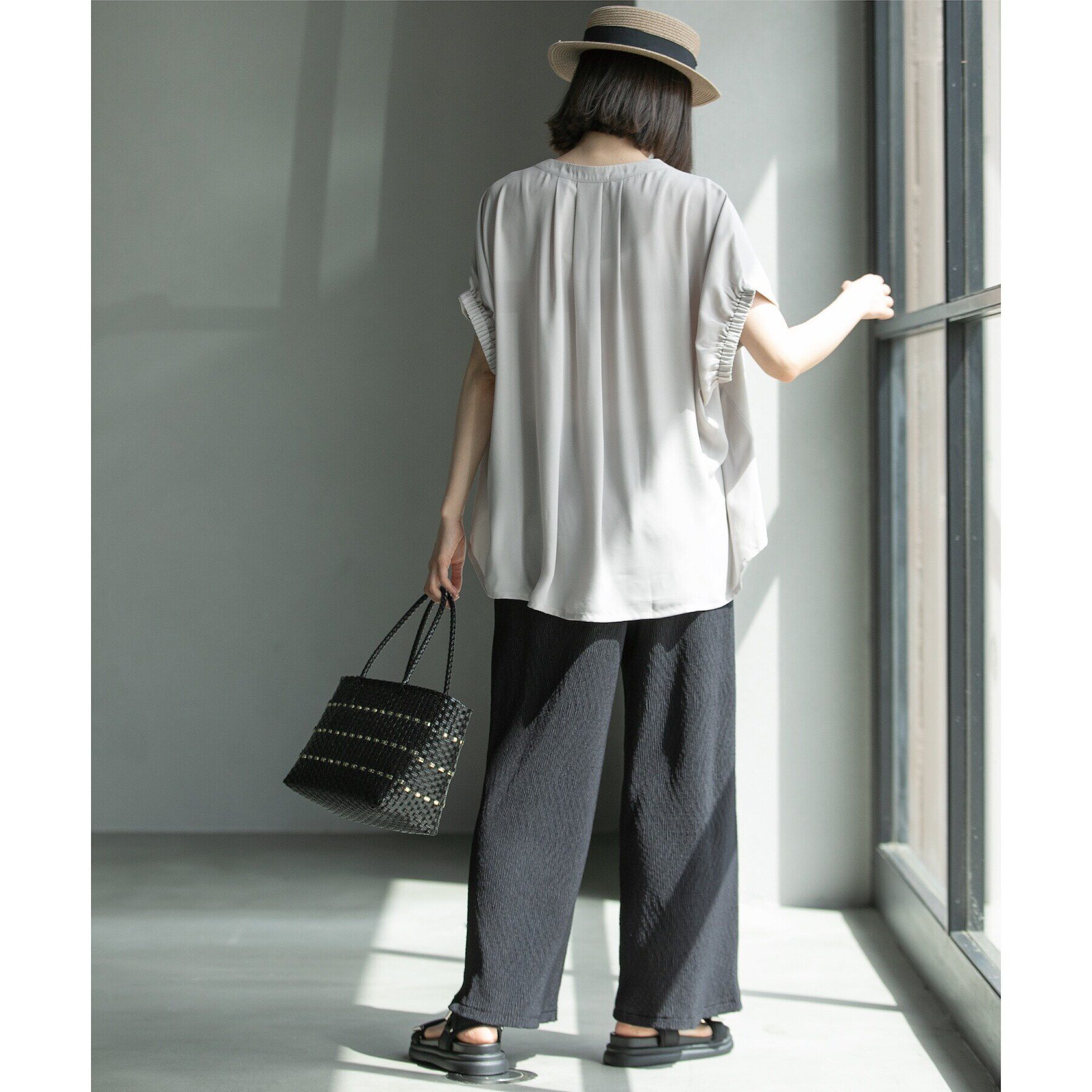 OPAQUE.CLIP「UV ドッキングドルマントップス【洗濯機洗い可】」|Tシャツ・カットソー|